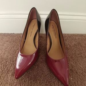 Ombre Burgundy and Black Heels